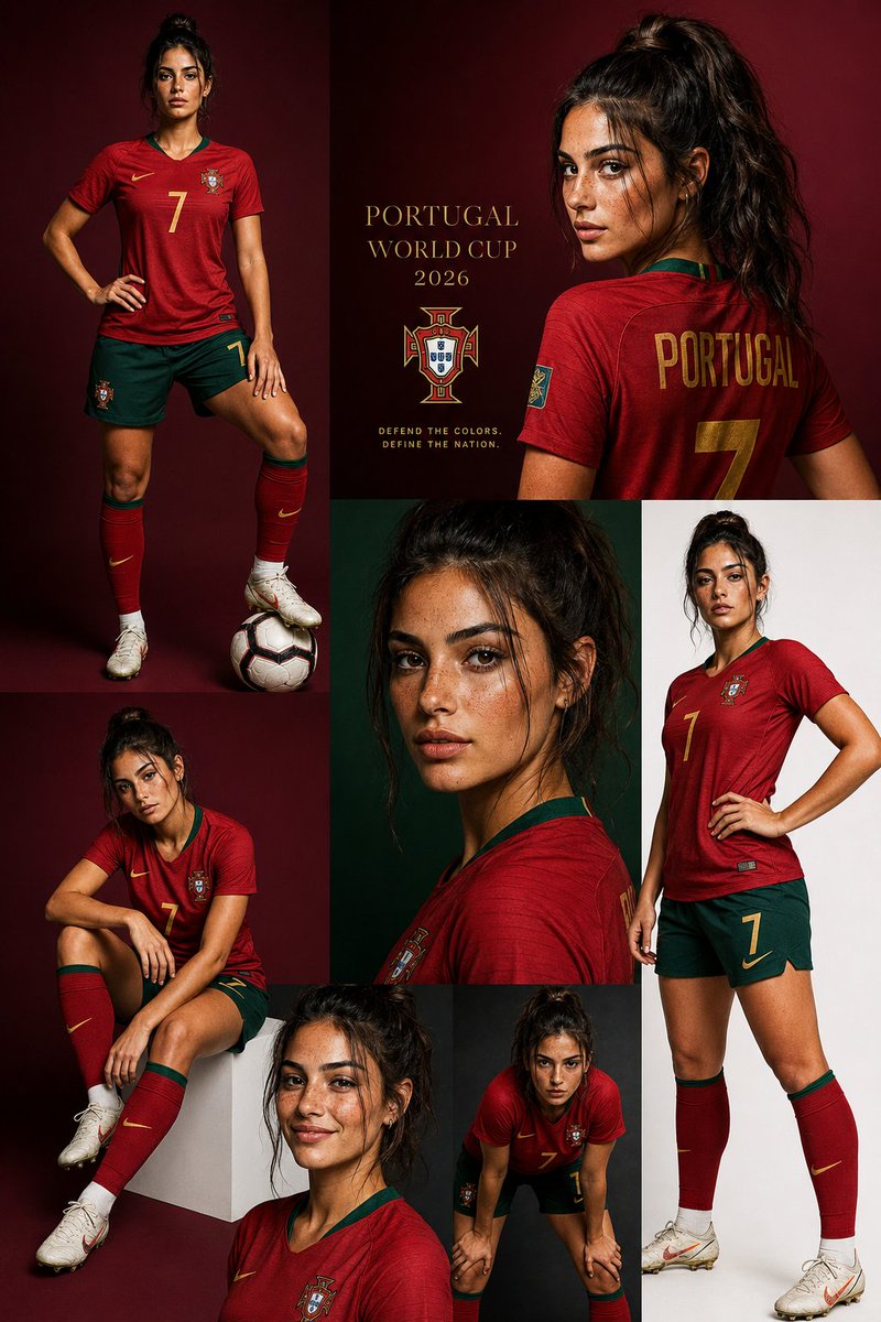 Portuguese model poses in crimson kit for luxury sports editorial