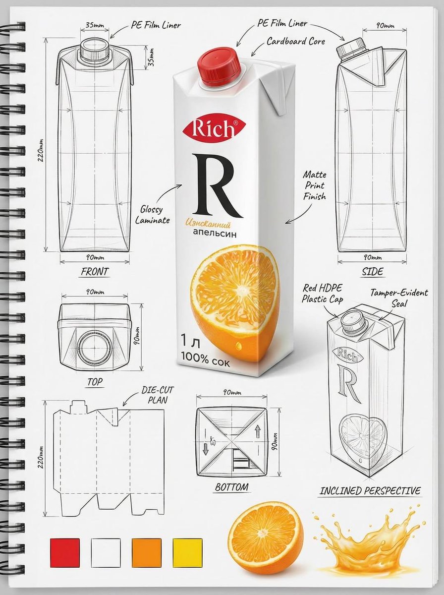 Ultra-Detailed 3D Packaging Design with Technical Annotations