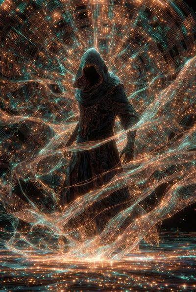 Mystical Assassin in a Holographic Dreamscape