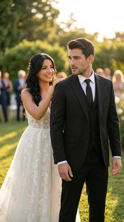 Golden Hour First Look: Groom Turns to Bride’s Gentle Approach