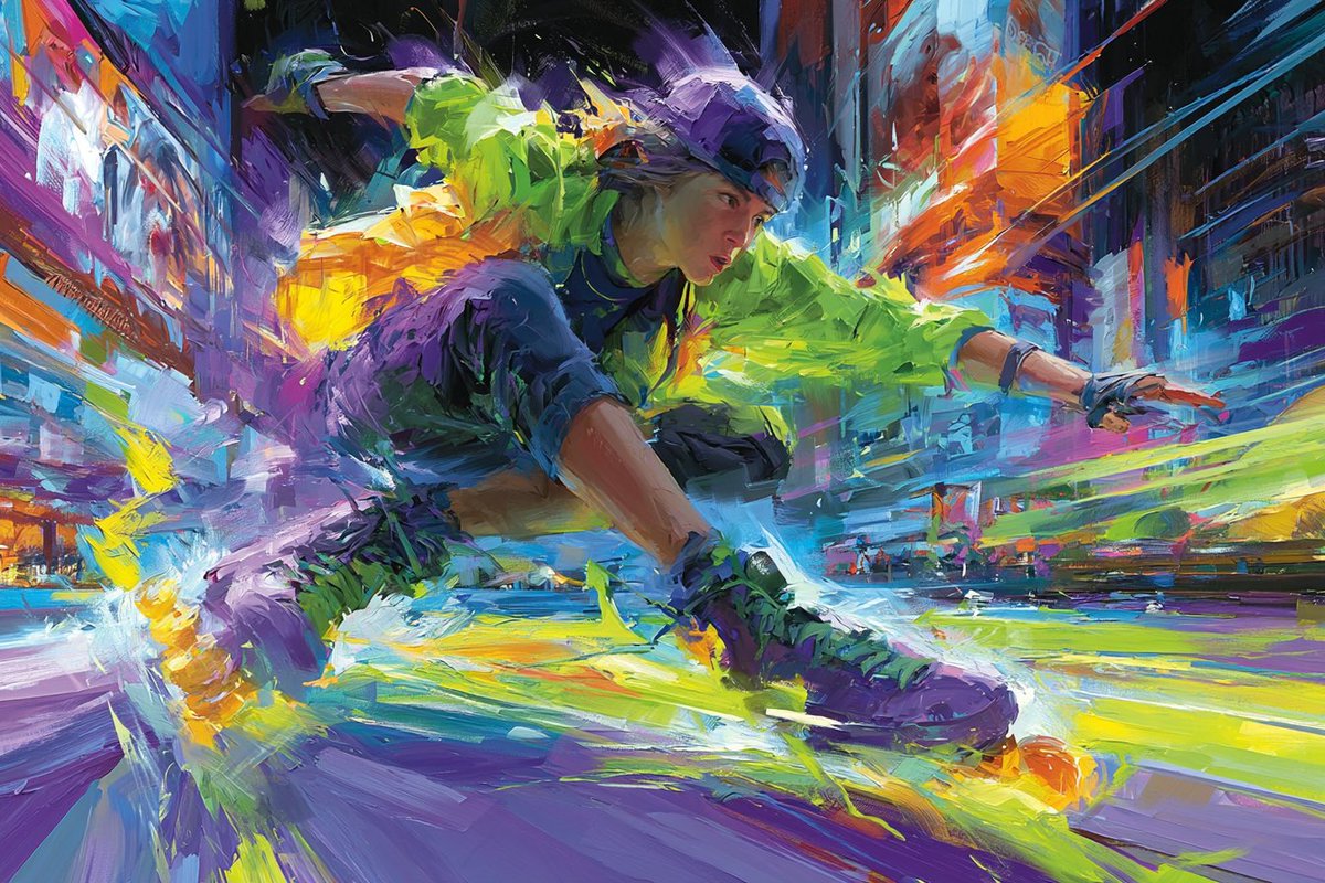 Neon Velocity in the City Streets