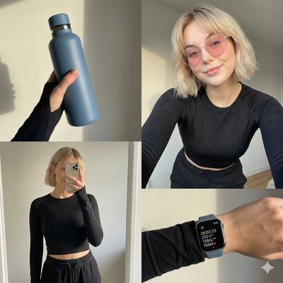 Morning Motivation: Post-Workout Essentials Collage