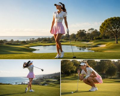 Golden Hour Golf Couture Editorial