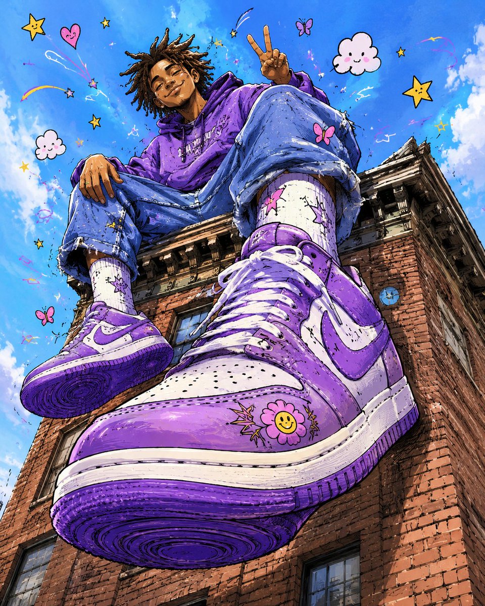 Heroic Sneakers: A Whimsical Urban Adventure