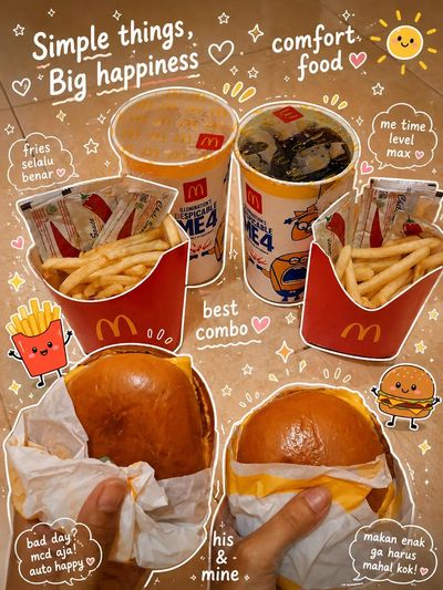 Whimsical Comfort Food Collage