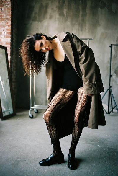 Elara in Moody Industrial Elegance with Textured Layers