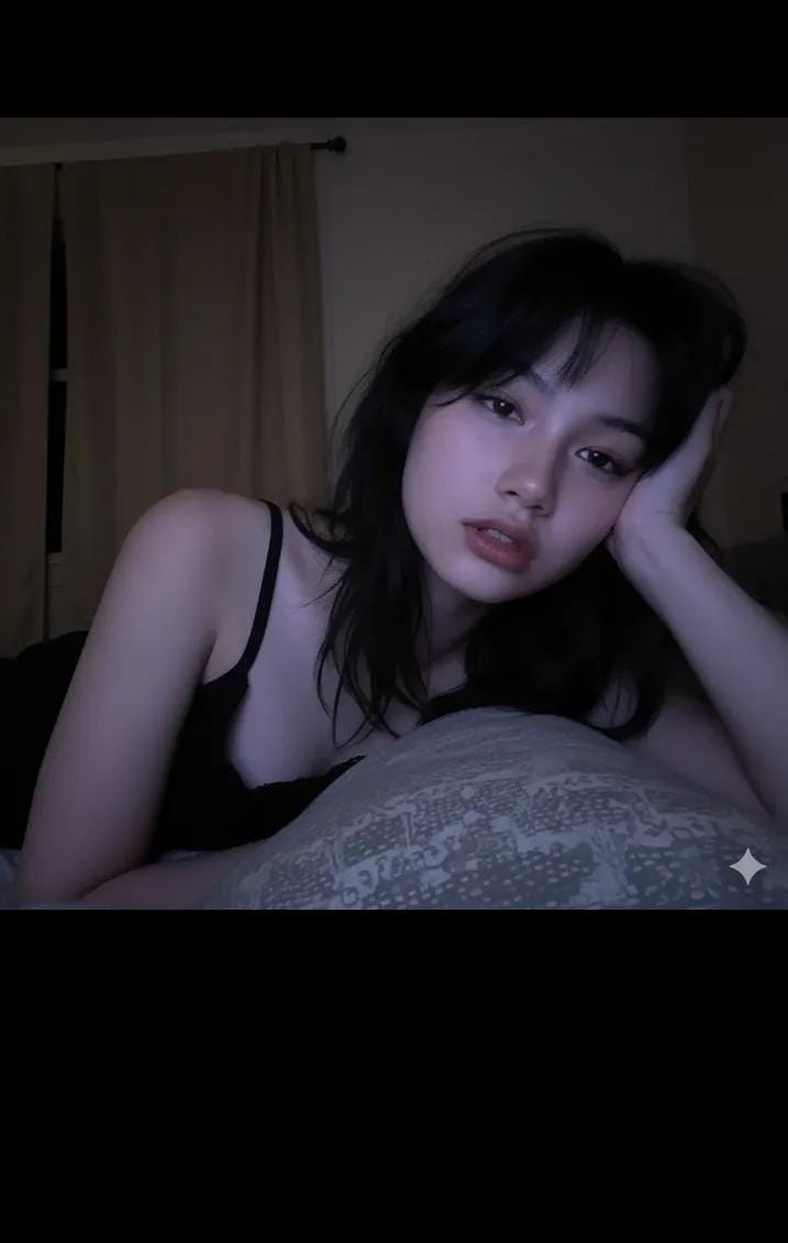Midnight Glow: A Cozy Selfie Moment