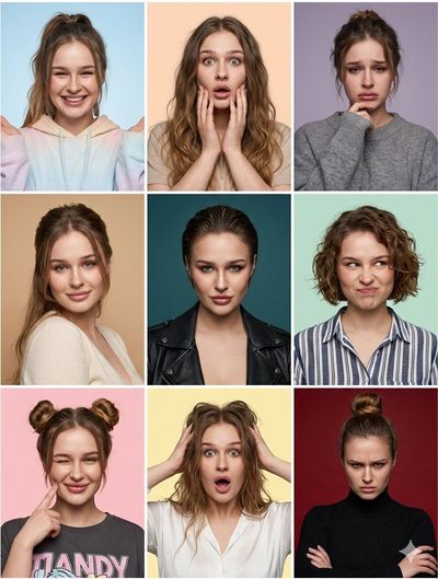 Nine Moods, One Face: A Week's Journey in Expressions