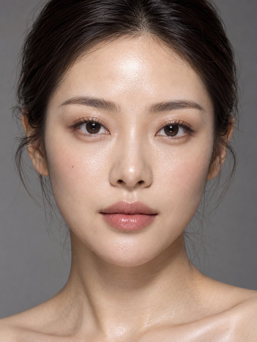 Luminous Beauty Portrait with Dewy Skin and Soft Highlights