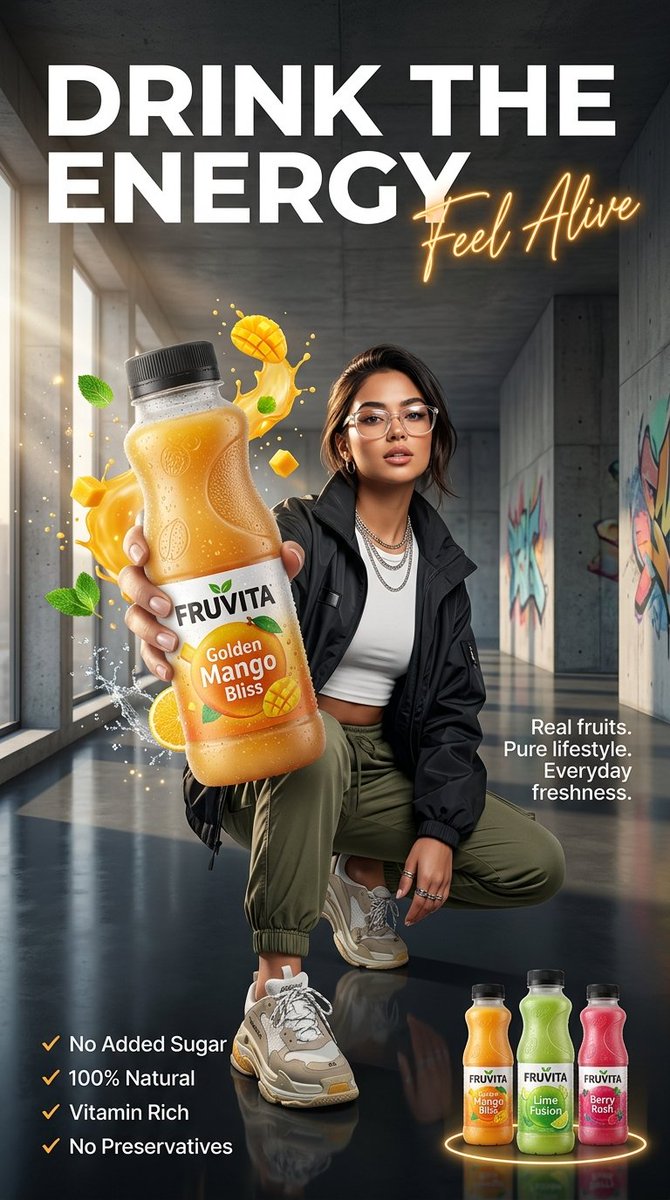 Luxury Urban Juice Campaign Poster