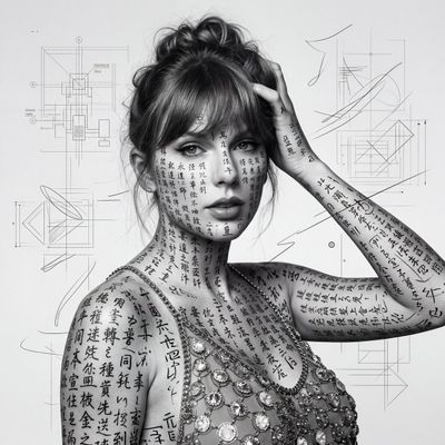 Inkbound Identity: A Surreal Portrait of Scripted Skin
