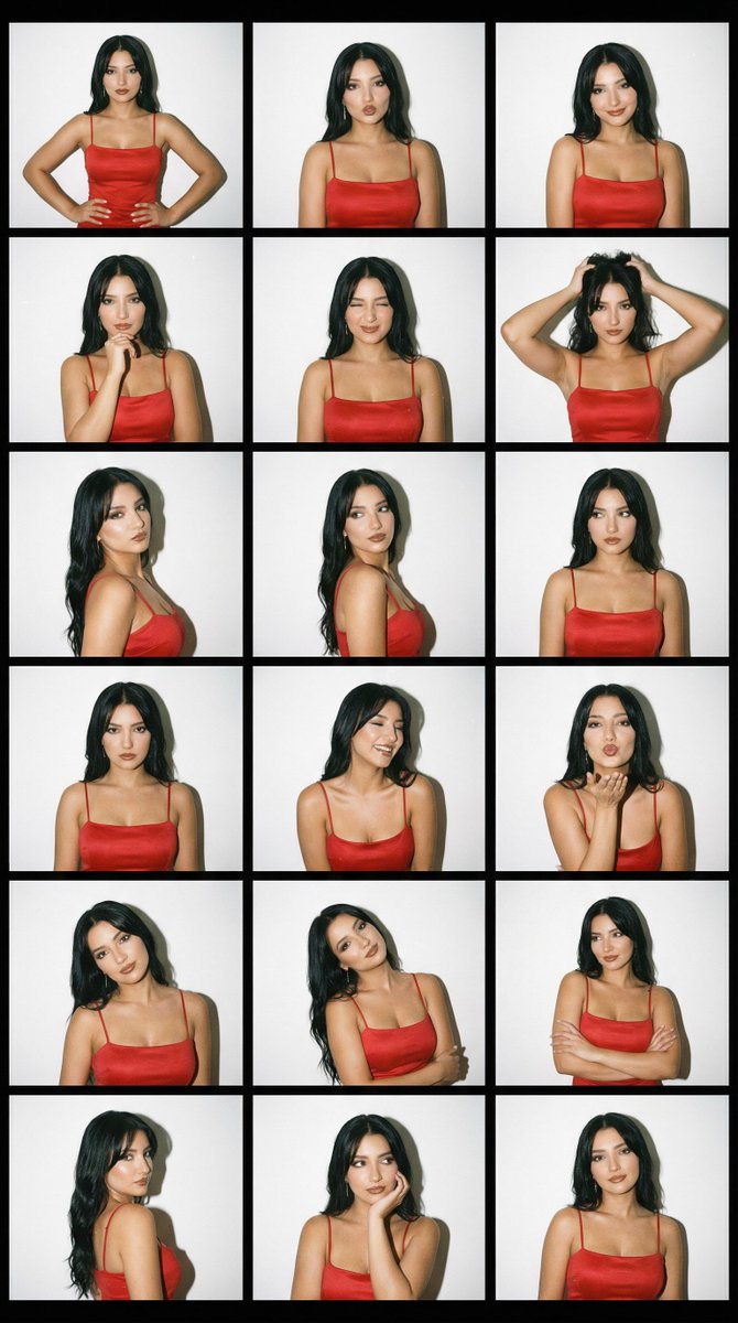 Red Satin Flashback: 2000s Photobooth Grid