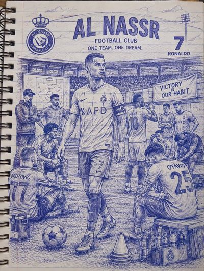 Cristiano Ronaldo leads Al Nassr in dramatic locker room sketch