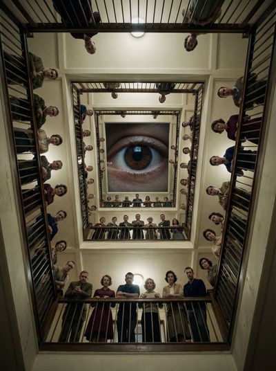 The Gaze Above: A Surreal Encounter