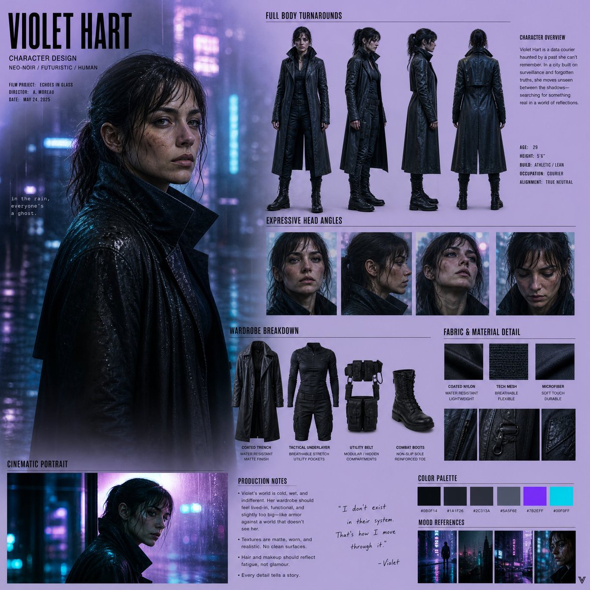 Neo-Noir Character Design: A Cinematic Journey