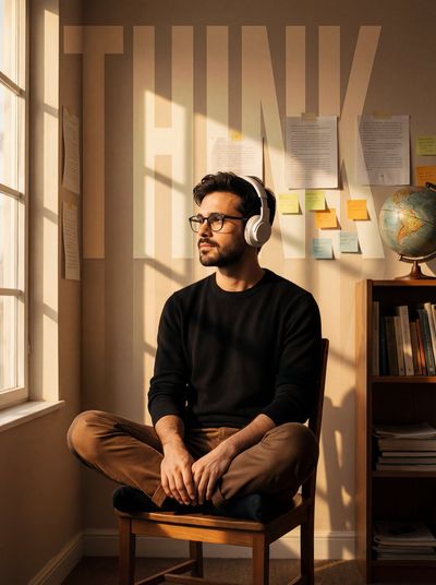 Thoughtful Reflections in Golden Light