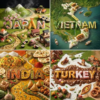 Culinary Wonders in 3D Typography