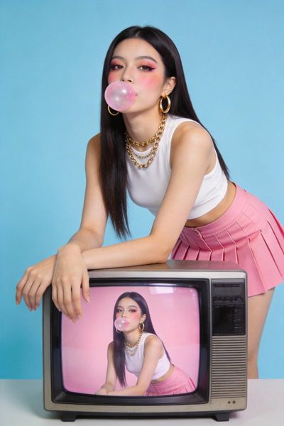 Bubblegum Echo in Pastel Blue