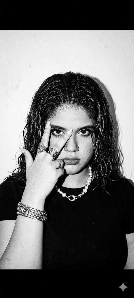 Noir Rebellion: High-Contrast Portrait of Defiant Youth