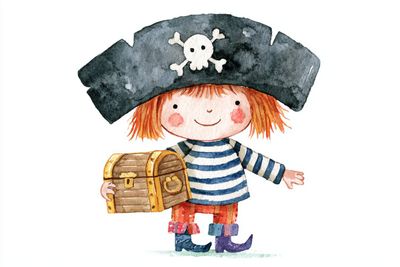 Whimsical Watercolor Child Hugs a Star with Soft Washes