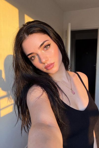 Golden Hour Selfie with Flowing Hair