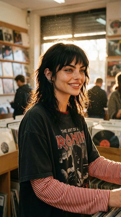 Retro Streetwear Vibes Meet Vintage Vinyl