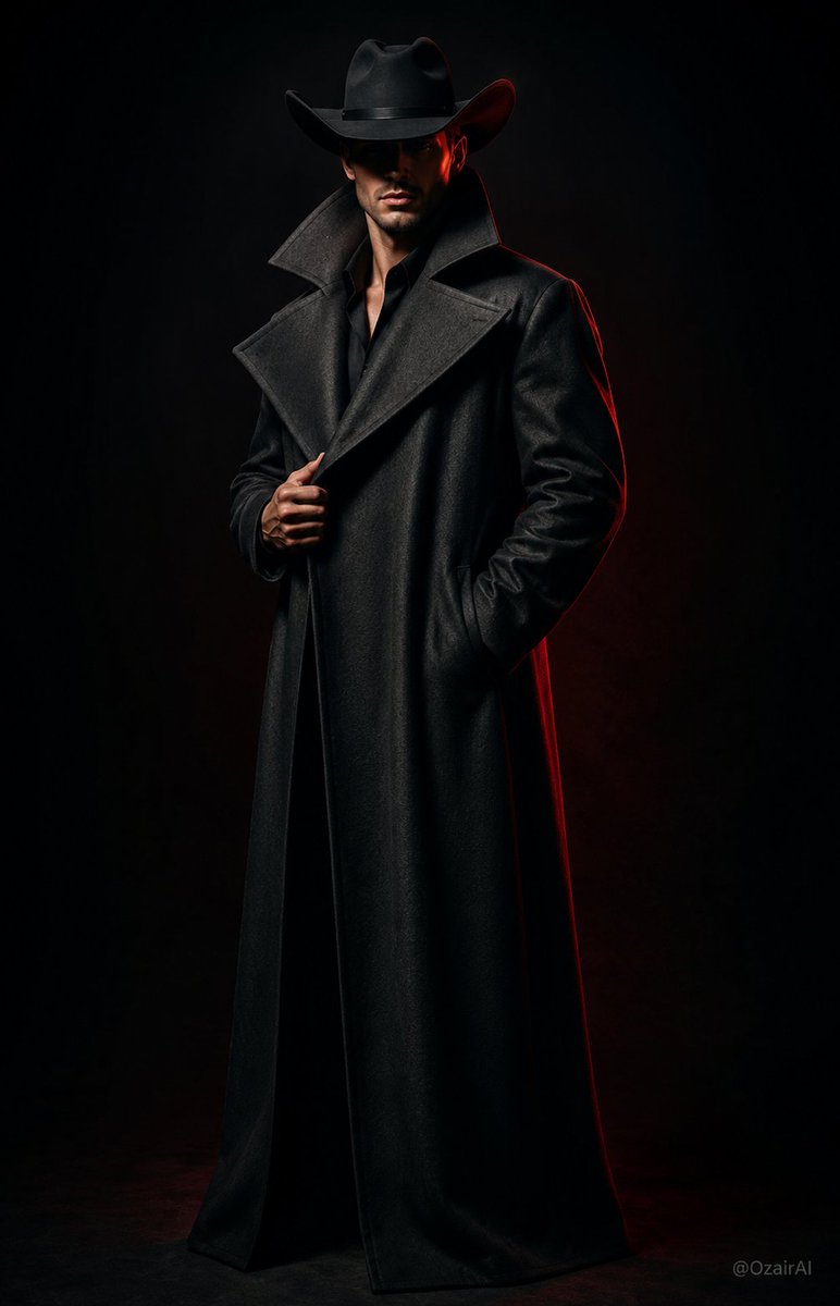 The Shadowed Cowboy: A Study in Noir Elegance