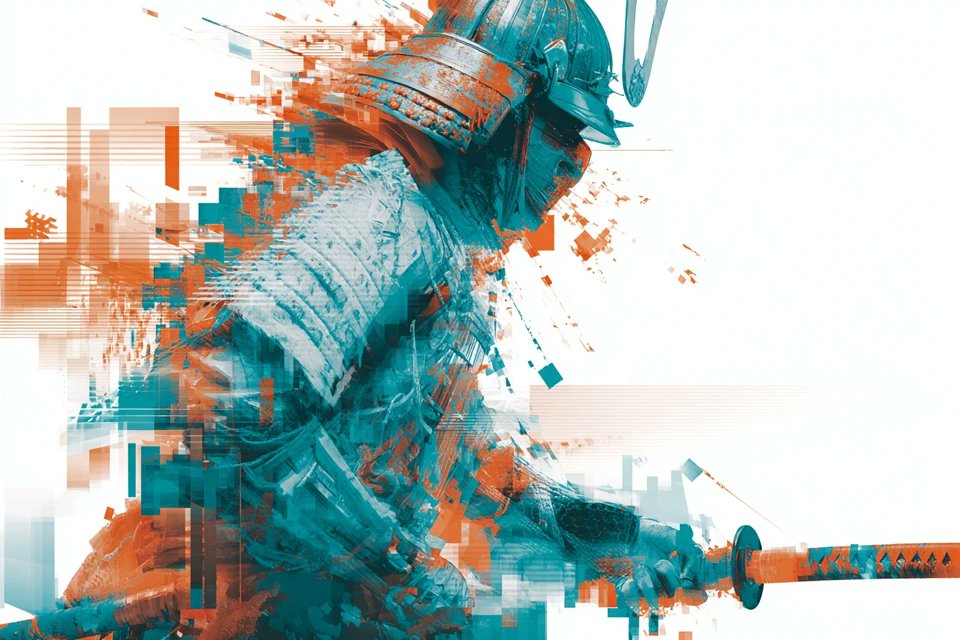 Neon Glitch Fusion: Digital Distortion Meets Futuristic Vibes