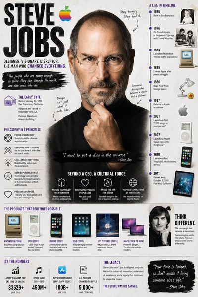 Portrait Infographic of a Visionary Technologist