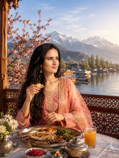 Serenity at Dawn: A Kashmiri Breakfast Experience