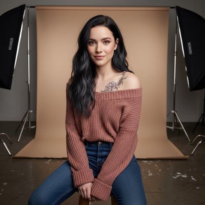 Glamorous Portrait in a Studio Setting