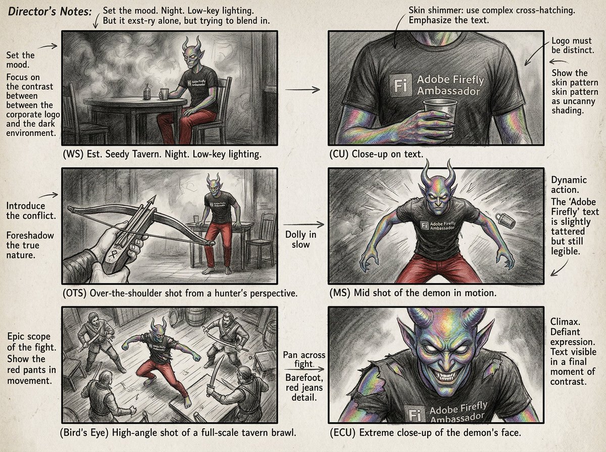 Storyboard Sequence in Pencil: Cinematic Panels Unfold