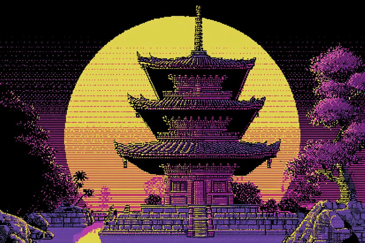 Retro Meets Futuristic: ASCII Vaporwave Art