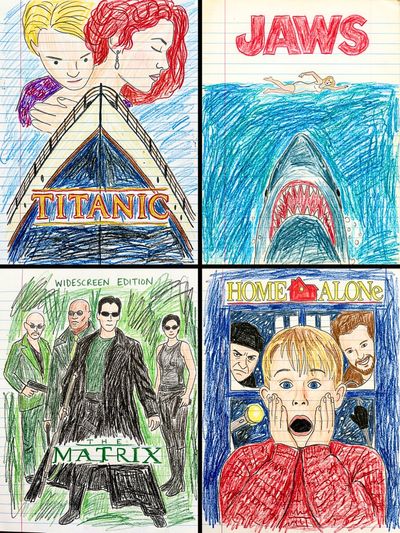 Whimsical Kid-Drawn Movie Posters by Nano Banana