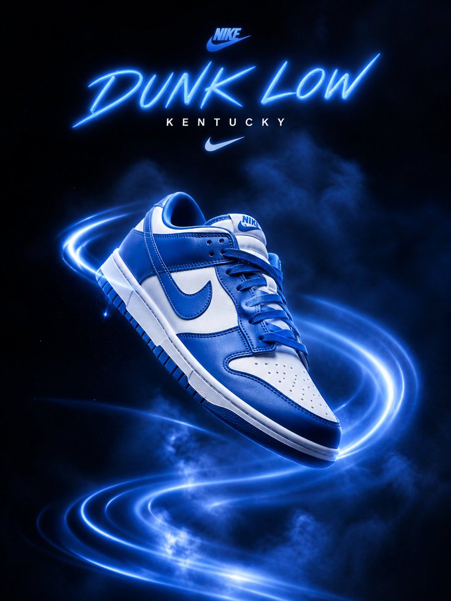 Nike Dunk Low Kentucky Blue in Neon Flight