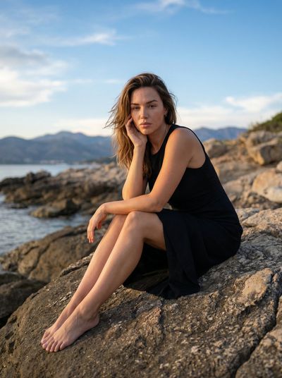 Golden Hour Stillness on the Edge of the Sea