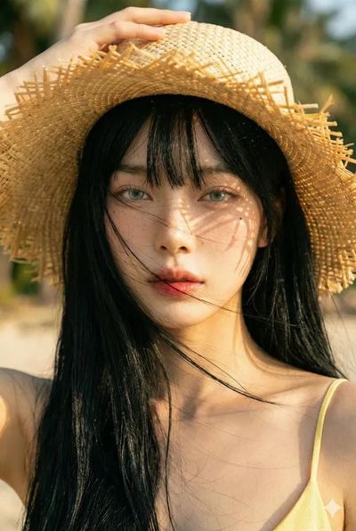 Sunlit Melancholy Beneath a Golden Straw Halo