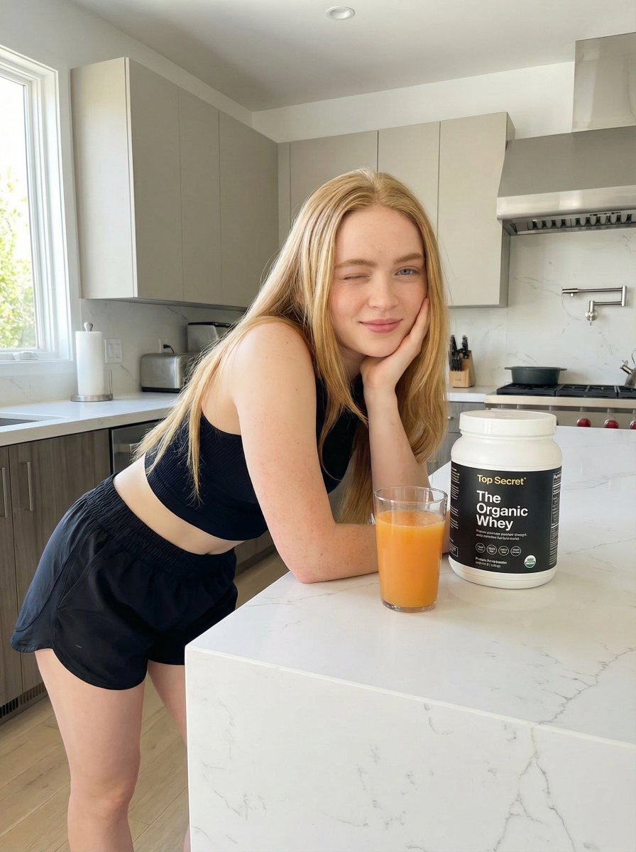 Playful Fitness Vibes in a Bright Kitchen