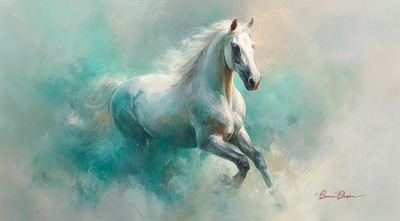 Ethereal Elegance: A Horse in Motion