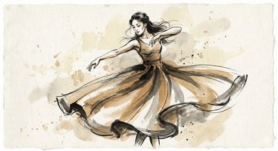 Dynamic Ink & Wash Fusion Art