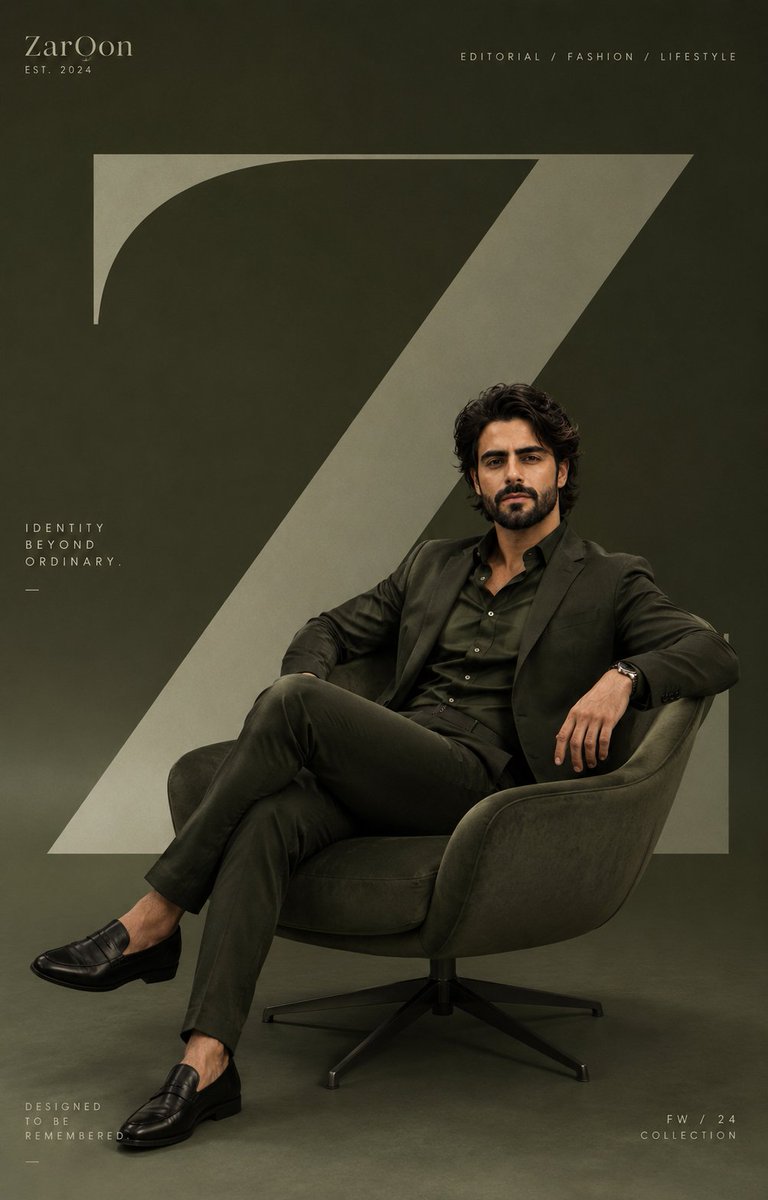 Monochrome Elegance: ZarOon's Bold Editorial Statement