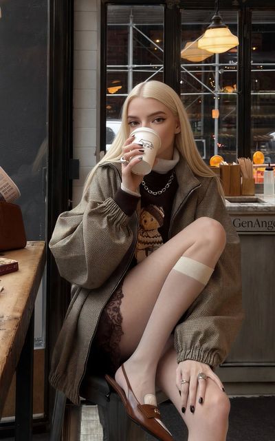 Chic Confidence in a Modern Café