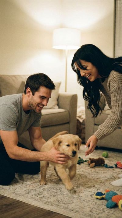 First Puppy Day: A Family's New Chaos