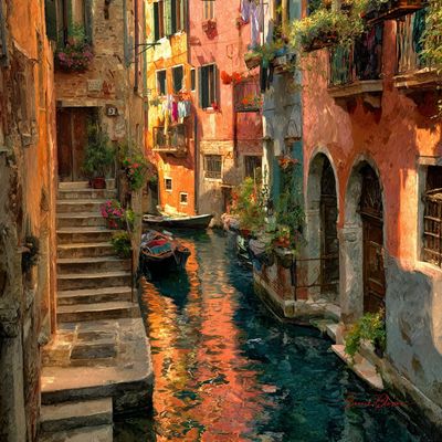 Pastel Canals of a Dreaming Venice
