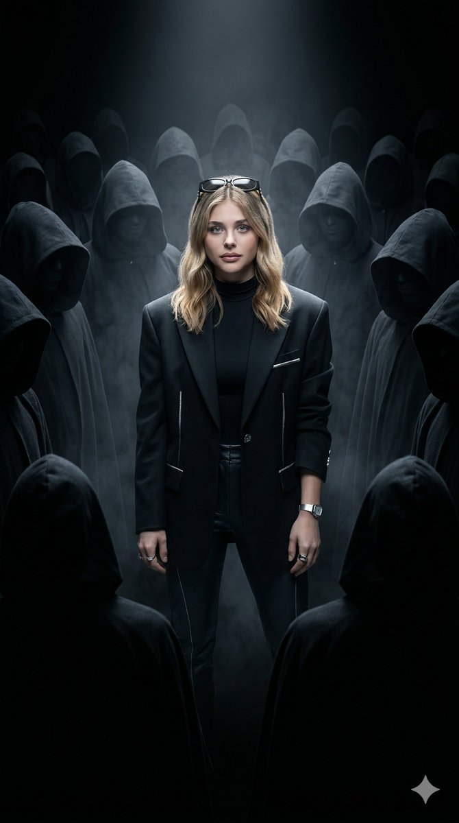 Cinematic Power: Girl Dominates a Circle of Shadows in Ultra-Realistic Detail
