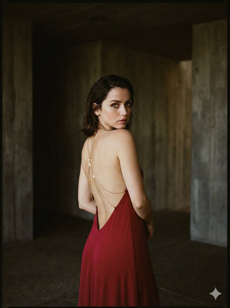 Sculptural Elegance: Ana de Armas in Cinematic Glamour