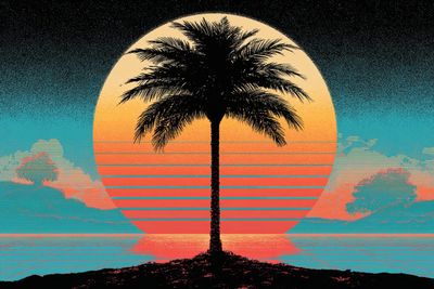Neon Horizon Silhouette