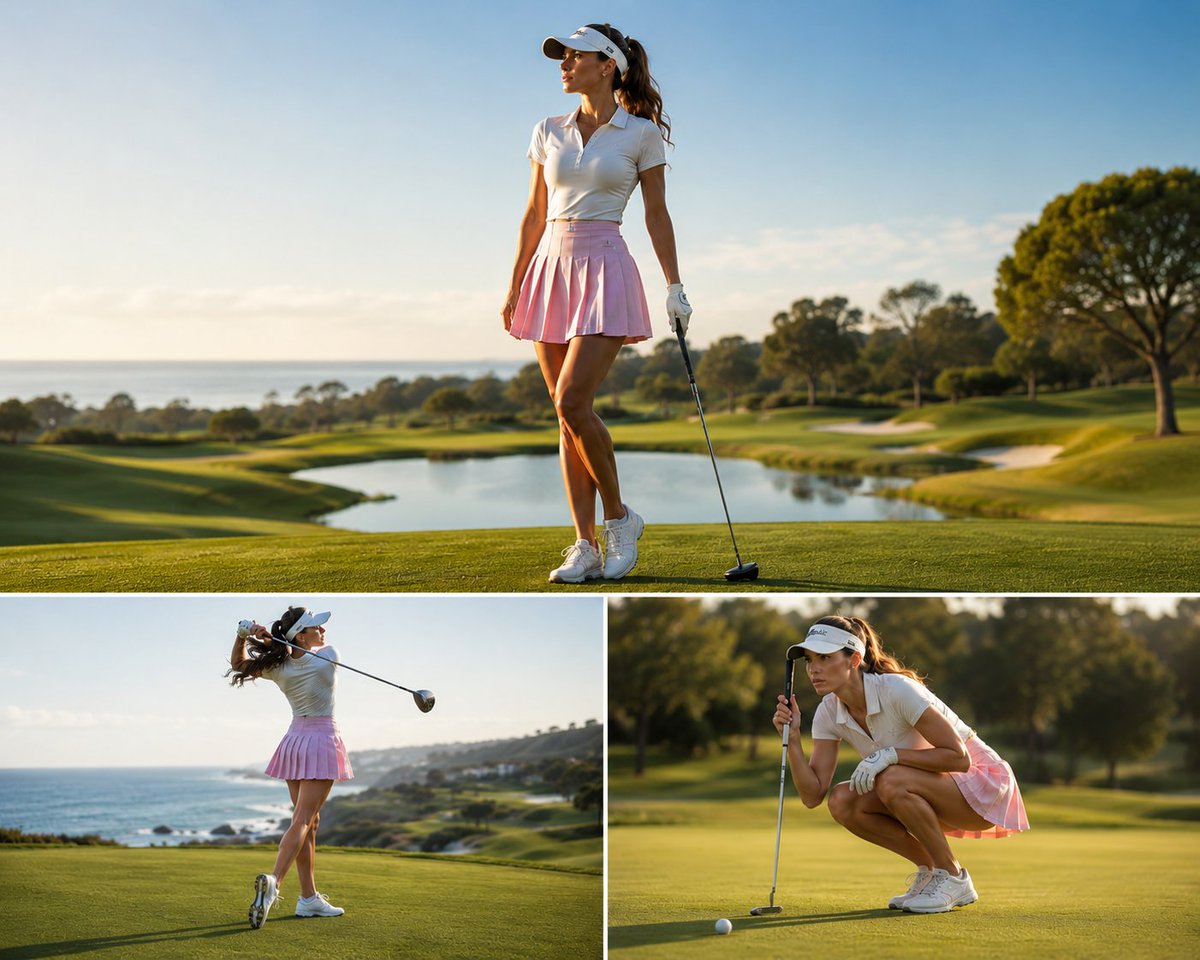 Golden Hour Golf Couture Editorial