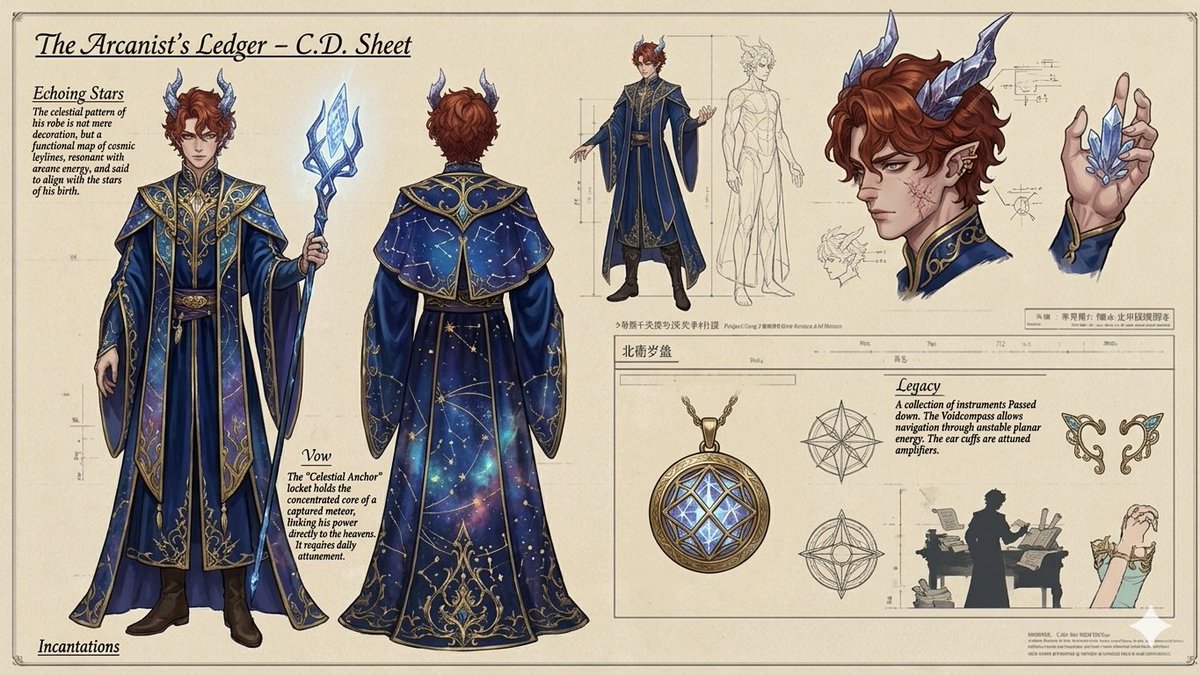 The Arcanist's Ledger: Character Design Unveiled