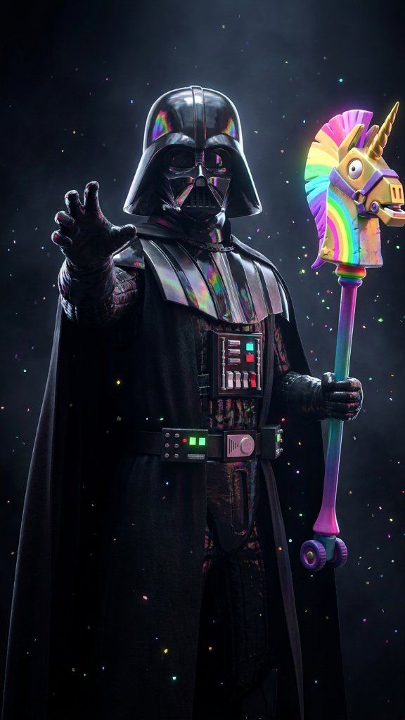 Sith Warrior with Magical Unicorn Pickaxe
